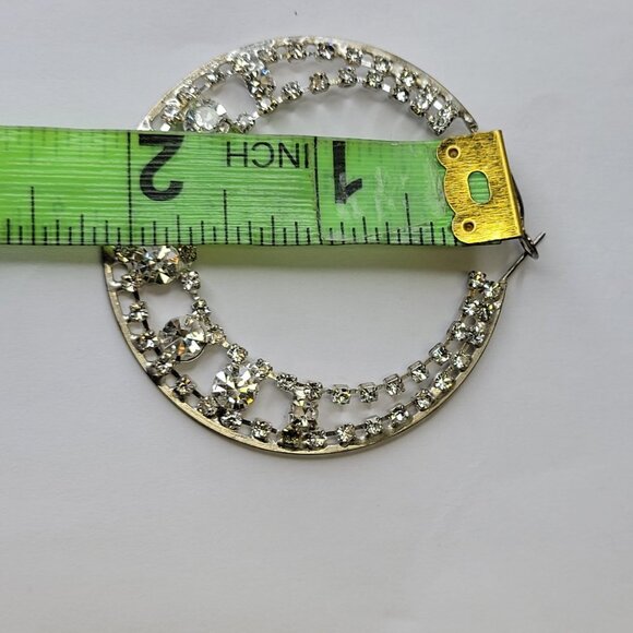 Silver Tone Hoop Earrings - Picture 5 of 12